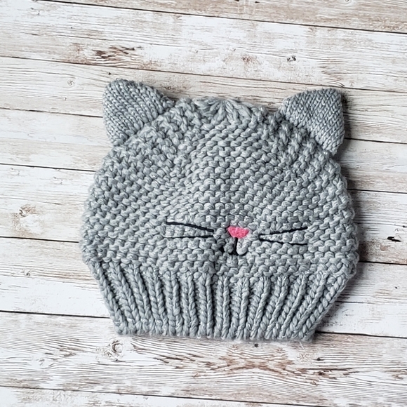 GAP Knit Cat Designed Hat With Embroidery - Picture 2 of 4